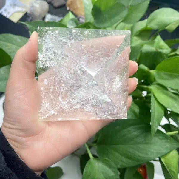 White Quartz Crystal Pyramid-ToShay.org