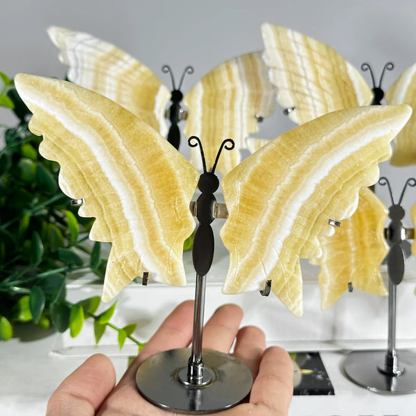 Yellow Calcite Butterfly Wings-ToShay.org