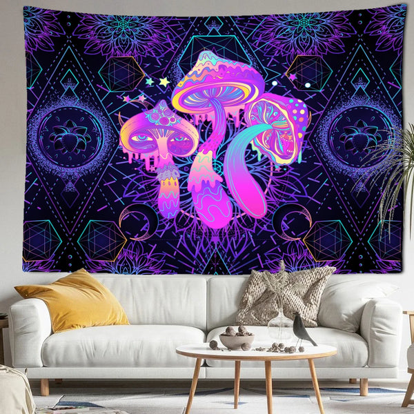 Mushroom Art Tapestry-ToShay.org