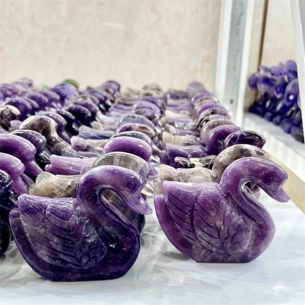 Purple Dream Amethyst Swans-ToShay.org