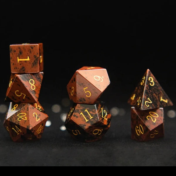 Mahagony Obsidian Dice-ToShay.org