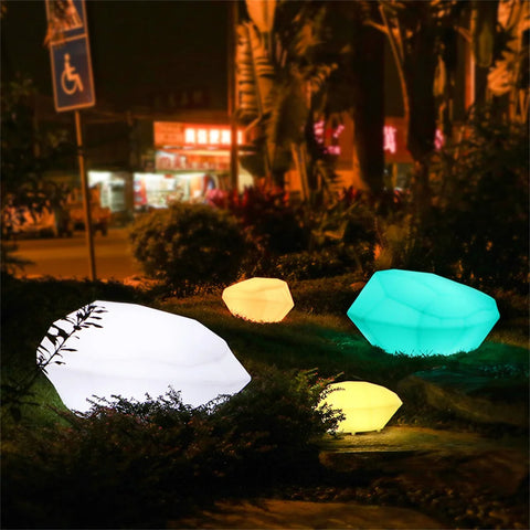 Garden Glowing Stone Lights-ToShay.org