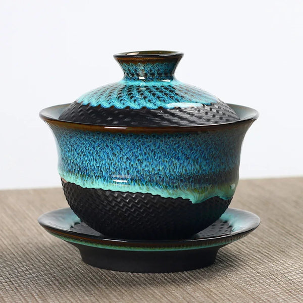 Blue Glazed Ceramic Teapots-ToShay.org