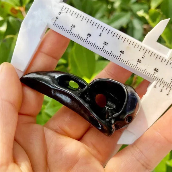 Black Obsidian Raven Skull-ToShay.org