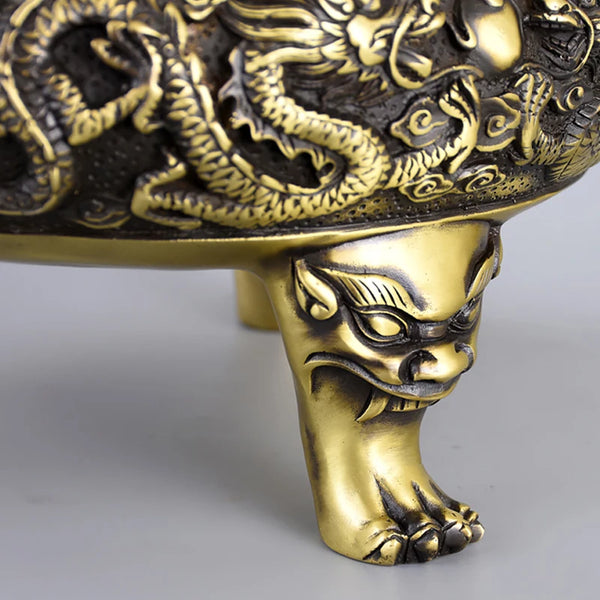 Copper Dragon Incense Burner-ToShay.org