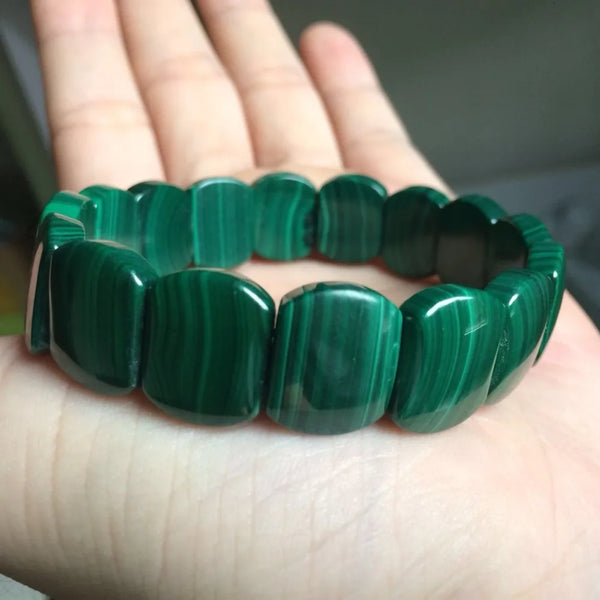 Green Malachite Bead Bracelet-ToShay.org