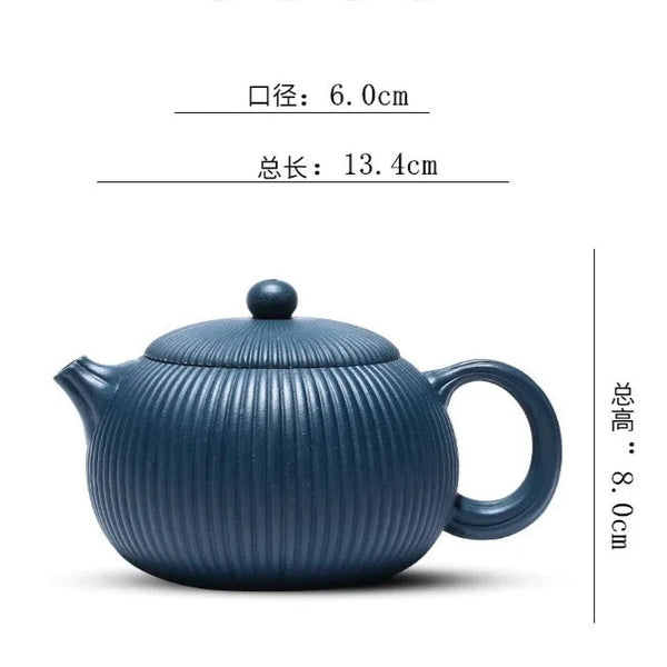 Blue Azure Clay Tea Pot-ToShay.org