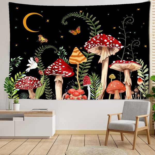 Mushroom Forest Tapestry-ToShay.org