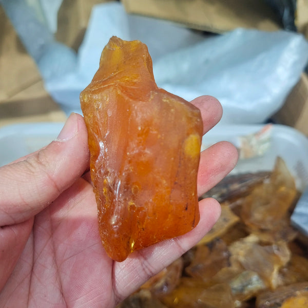 Yellow Amber Rough Stone-ToShay.org