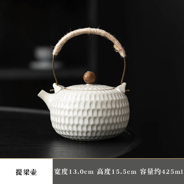 White Pottery Teapot-ToShay.org