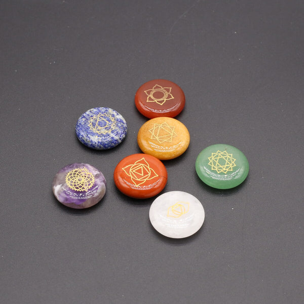 Chakra Symbols Palm Stones-ToShay.org