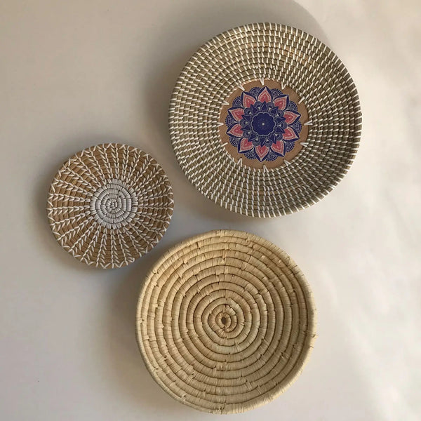 Woven Straw Wall Plate-ToShay.org