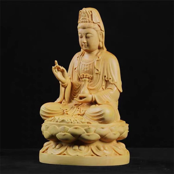 Wood Guanyin Bodhisattva-ToShay.org