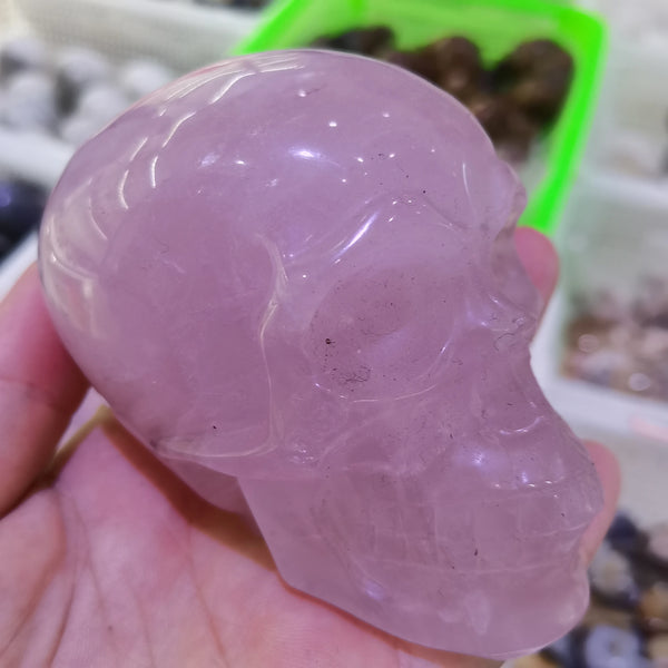 Pink Rose Quartz Skull-ToShay.org