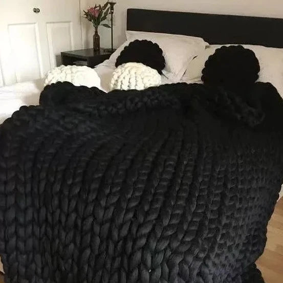 Knitted Throw Blanket-ToShay.org