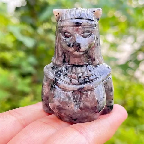 Grey Yooperlite Egyptian Statue-ToShay.org