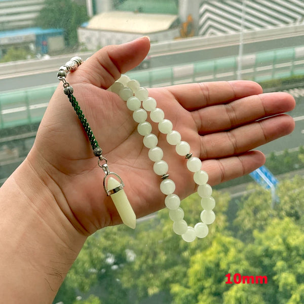 Green Luminous Stone Prayer Beads-ToShay.org