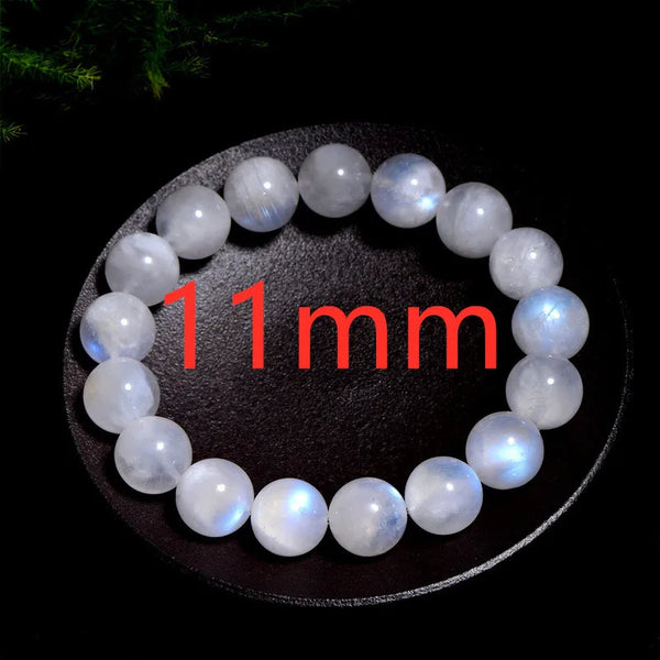 Blue Light Moonstone Bead Bracelet-ToShay.org