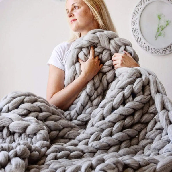 Knitted Throw Blanket-ToShay.org