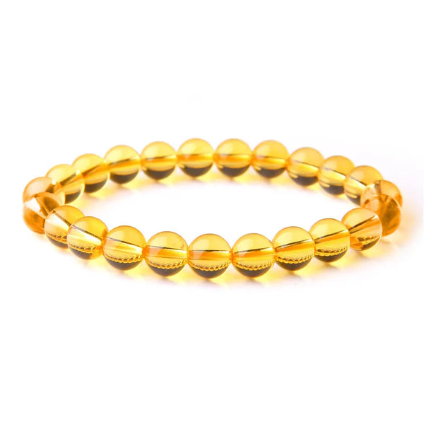 Yellow Citrine Bead Bracelet-ToShay.org