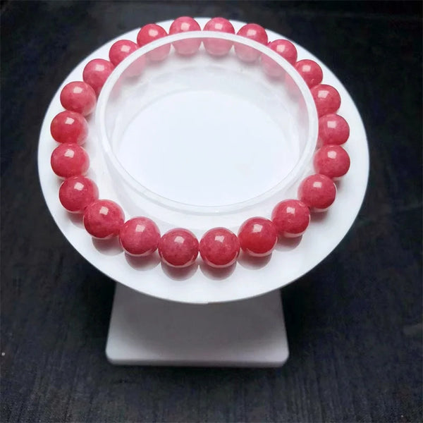 Red Rhodonite Bead Bracelet-ToShay.org