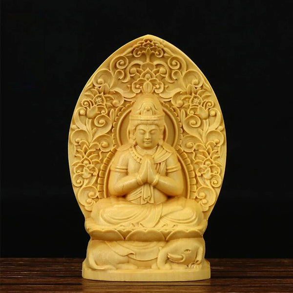 Wood Guan Yin Buddha-ToShay.org