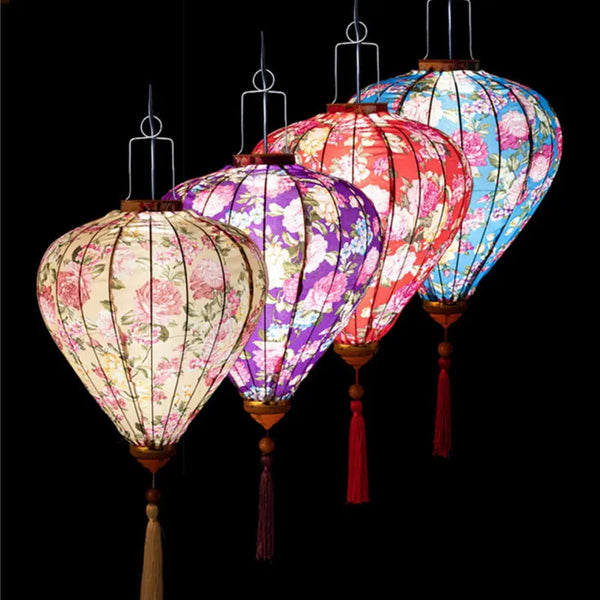 Flower Print Cloth Lantern-ToShay.org