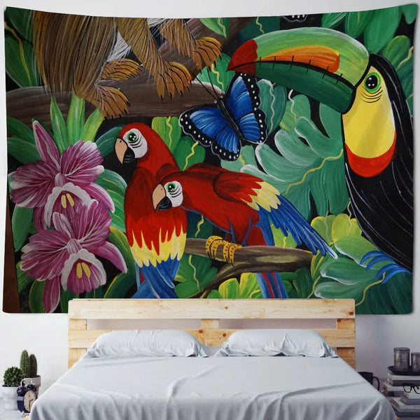 Garden Bird Art Tapestry-ToShay.org