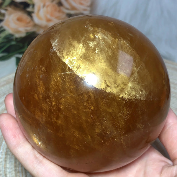 Yellow Honey Calcite Ball-ToShay.org