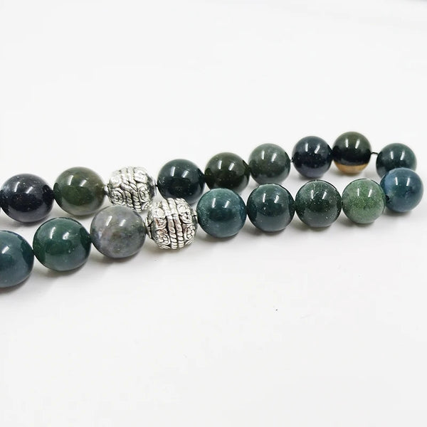 Green Watergrass Agate Prayer Beads-ToShay.org