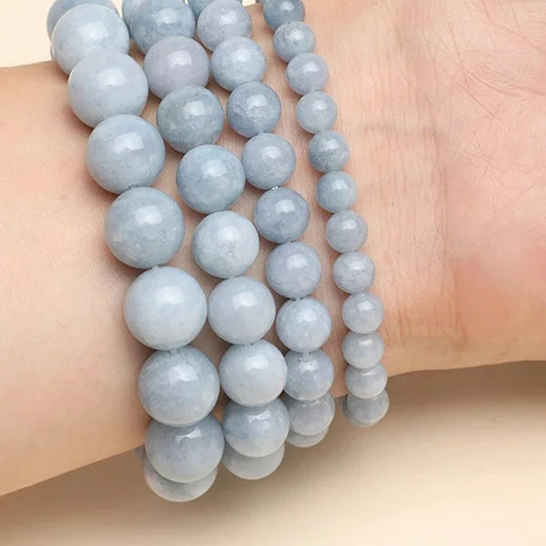 Blue Chalcedony Bead Bracelets-ToShay.org