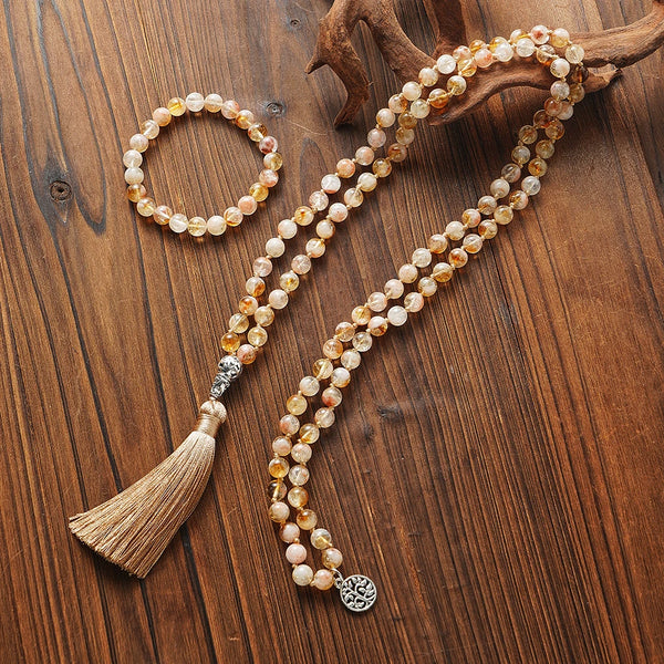 Yellow Citrine Mala Beads-ToShay.org