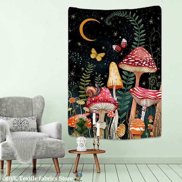 Mushroom Forest Tapestry-ToShay.org