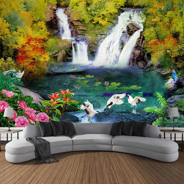 Forest Waterfall Tapestry-ToShay.org