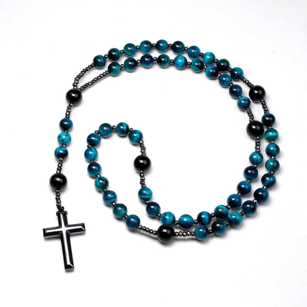 Blue Tiger Eye Rosary-ToShay.org