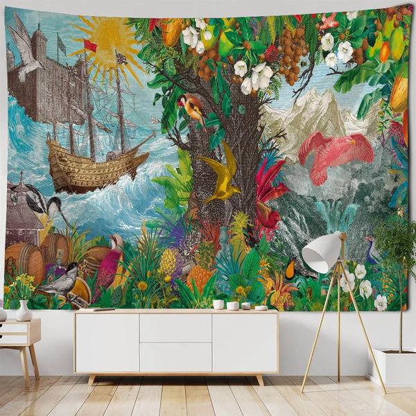 Tropical Plant Art Tapestry-ToShay.org