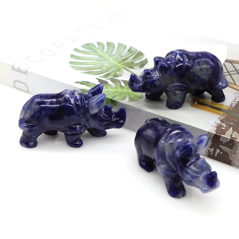 Blue Sodalite Rhinoceros-ToShay.org