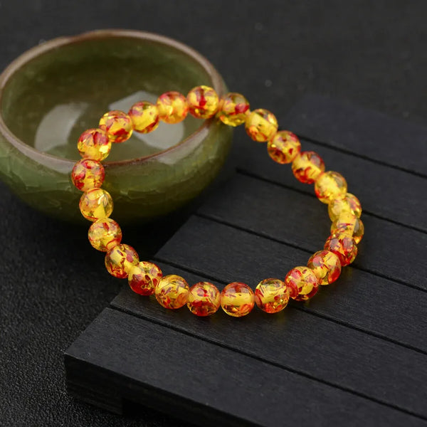 Yellow Amber Bead Bracelet-ToShay.org