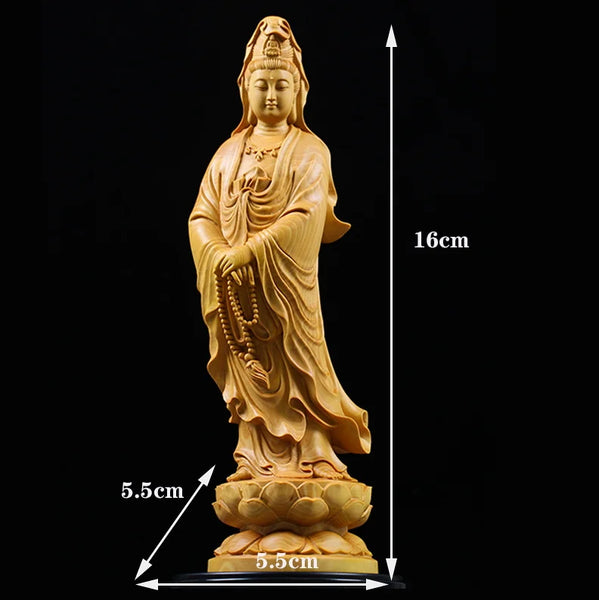 Wood Guanyin Buddha-ToShay.org