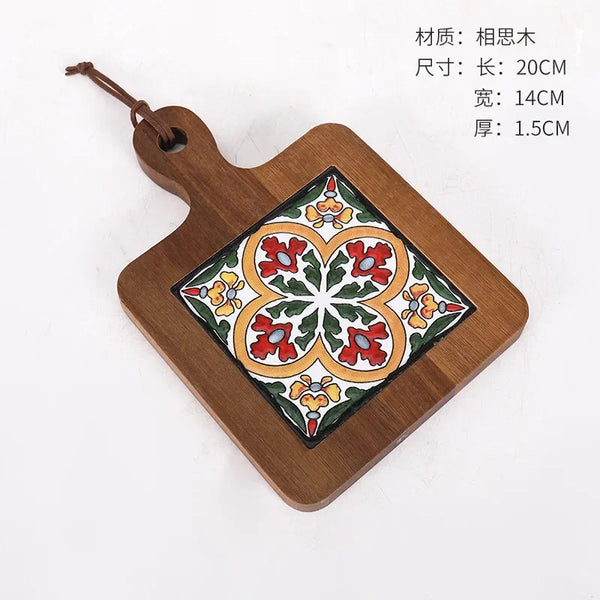 Tile Wood Handle Pot Mat-ToShay.org