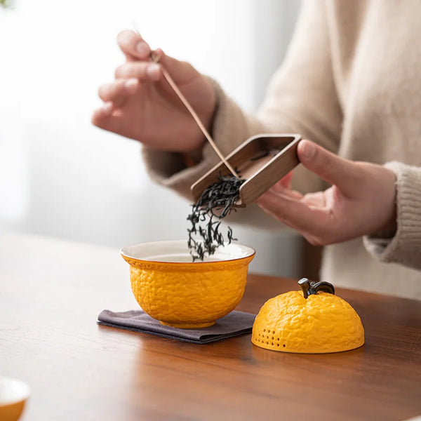 Gaiwan Orange Tea Tureen-ToShay.org