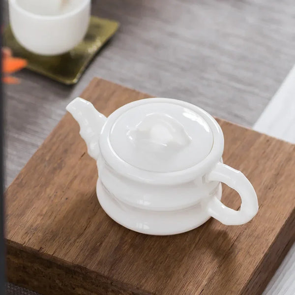 White Porcelain Tea Pot-ToShay.org