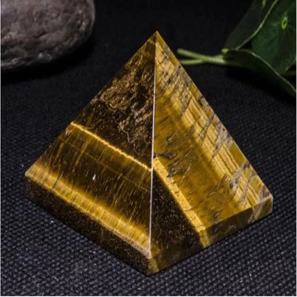 Yellow Tiger Eye Stone Pyramid-ToShay.org