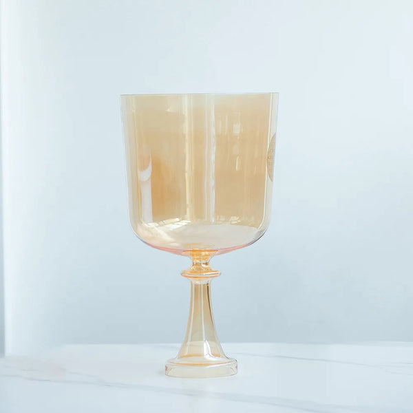 Yellow Gold Clear Crystal Chalice-ToShay.org