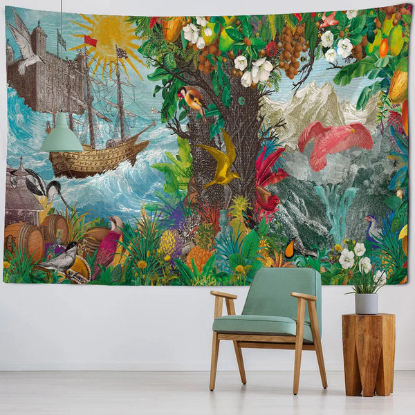 Tropical Plant Art Tapestry-ToShay.org