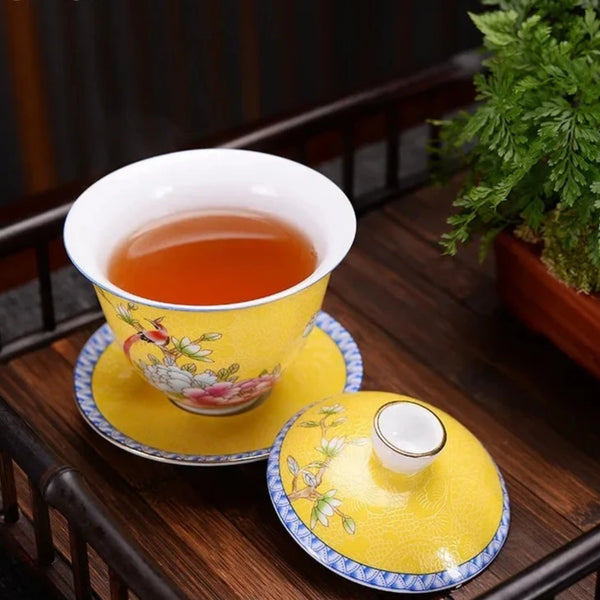 Gaiwan Enamel Tea Bowls-ToShay.org