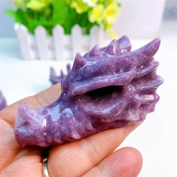 Purple Mica Dragon Skull-ToShay.org