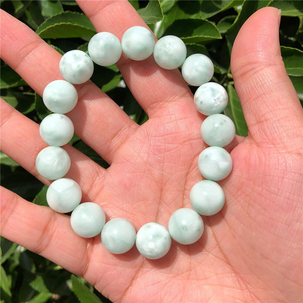 Green Angelite Larimar Bracelet-ToShay.org