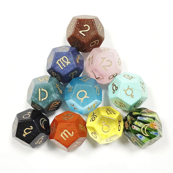 Mixed Crystal Platonic Solid Dice-ToShay.org