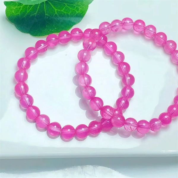 Pink Topaz Bead Bracelet-ToShay.org